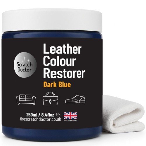 Dark blue leather colour - blue,